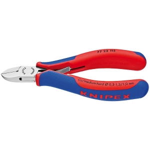 Knipex 77 22 115 Electronics Diagonal Cutter Rounded Jaws 115mm Grip Handle